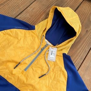 Peter Millar Hyperlight Hybrid Half-Zip Hoodie in Cara Cara and Sport Na…